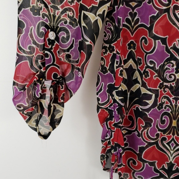 Colorful Sheer Tunic - Picture 5 of 8